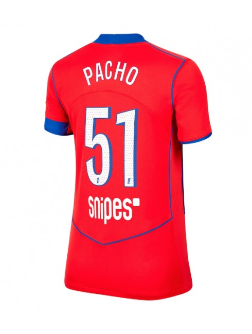 Ženski Nogometna dresi replika Paris Saint-Germain Willian Pacho #51 Tretji 2025-26 Kratek rokav Ženski Nogometna dresi replika Paris Saint-Germain Willian Pacho #51 Tretji 2025-26 Kratek rokav